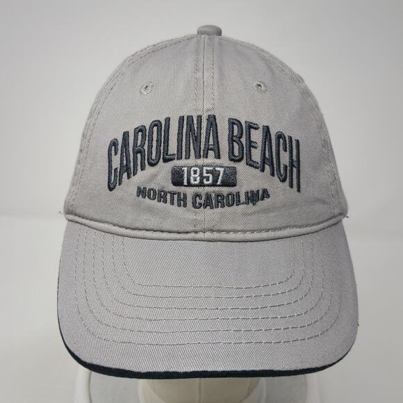 Carolina Beach 1857 North Carolina Strapback Baseball Cap Gray One Size Wings - Picture 2 of 9